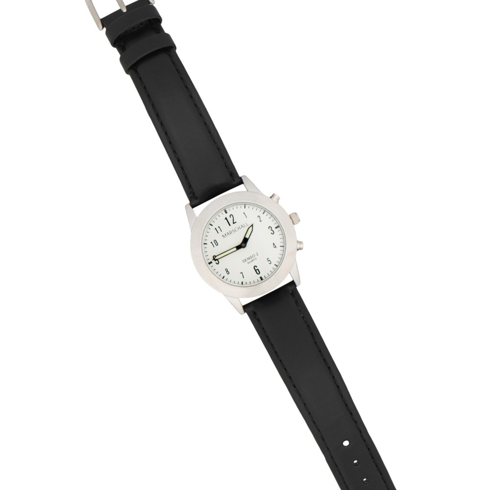 PRO DAMEN Sprechende Armbanduhr Uhr Funkuhr Lederarmband Seniorenuhr  Blindenuhr, Sprechende Armbanduhren