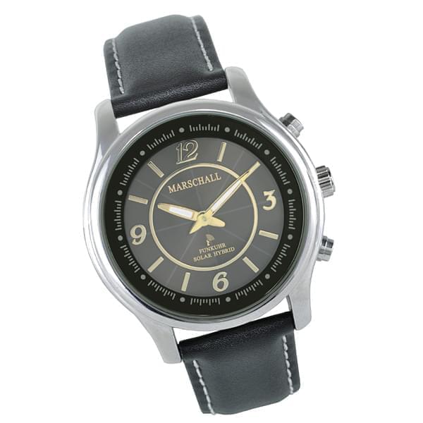 Sprechende Damen-Armbanduhr, goldfarben, schwarzes